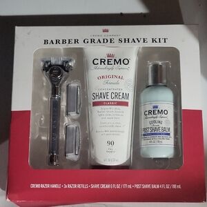 Cremo Barber Grade Shave Kit - Black and White